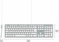 Mobility Lab USB Clavier français AZERTY filaire pour Mac – blanc et argenté – Image 2