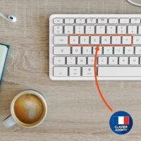 Mobility Lab USB Clavier français AZERTY filaire pour Mac – blanc et argenté – Image 5